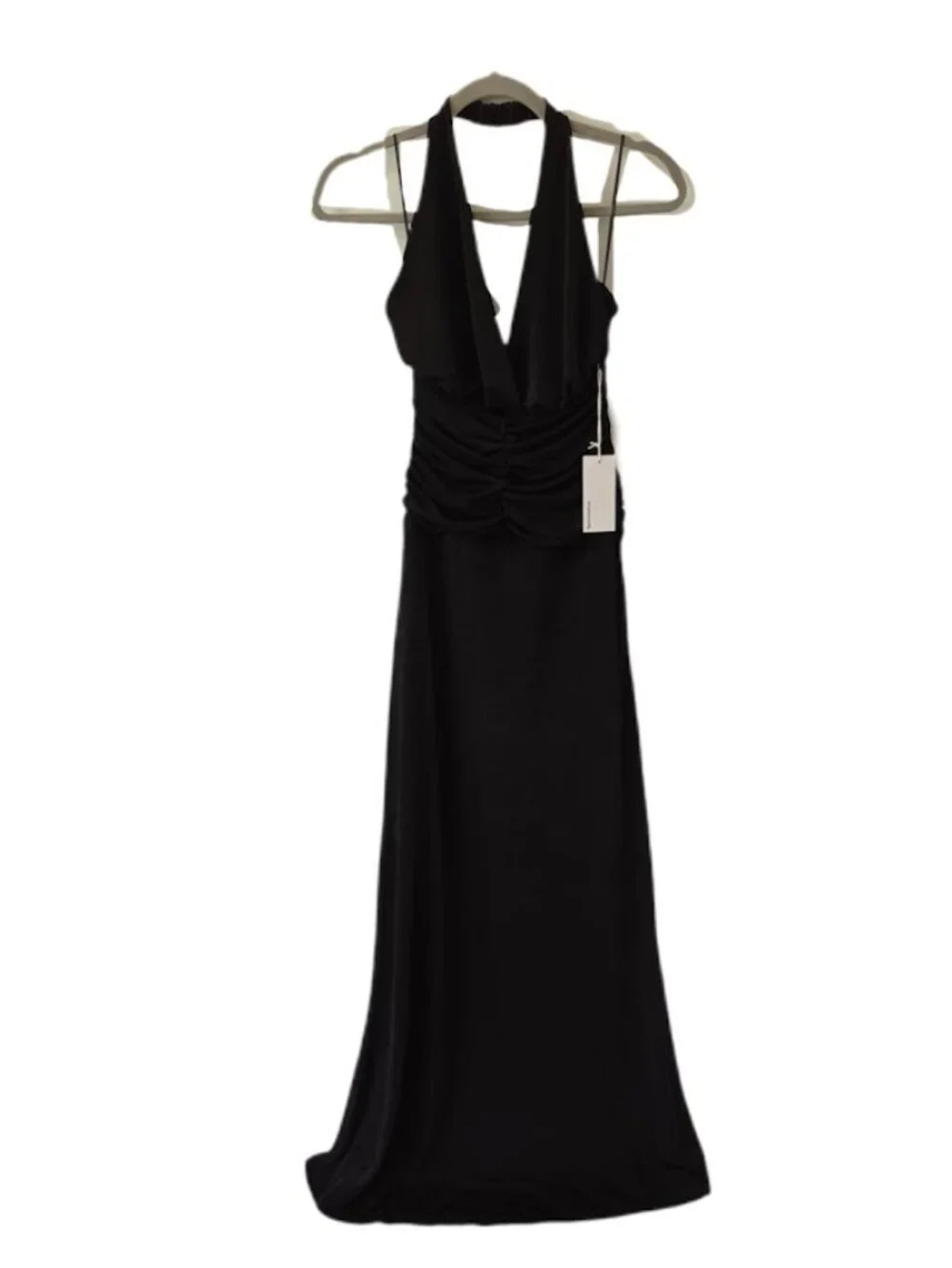 NWT Reformation Everlynn Knit Maxi Dress Halter Black Small - Picture 3 of 11